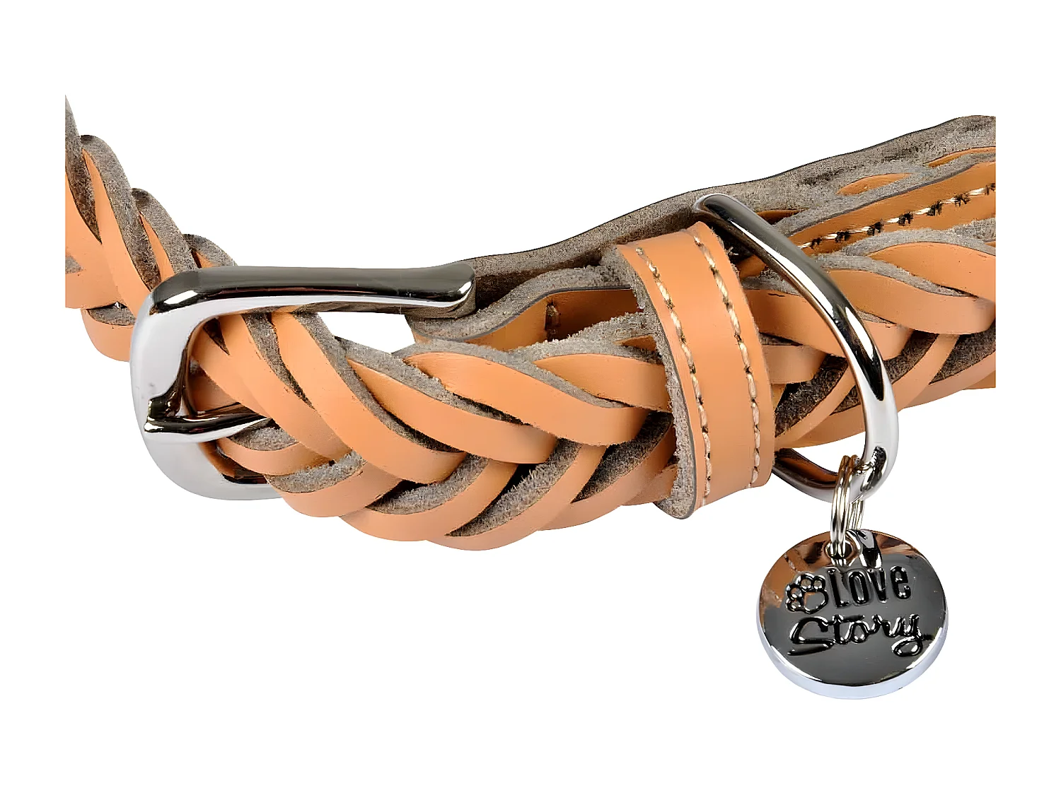 Collier pour Chien Réglable "Tressé" 45-65cm Naturel