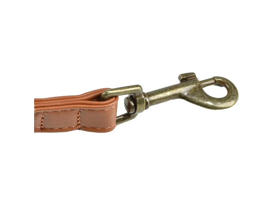 Laisse & Distributeur de Sacs Chien "Wooly" 125cm Cognac