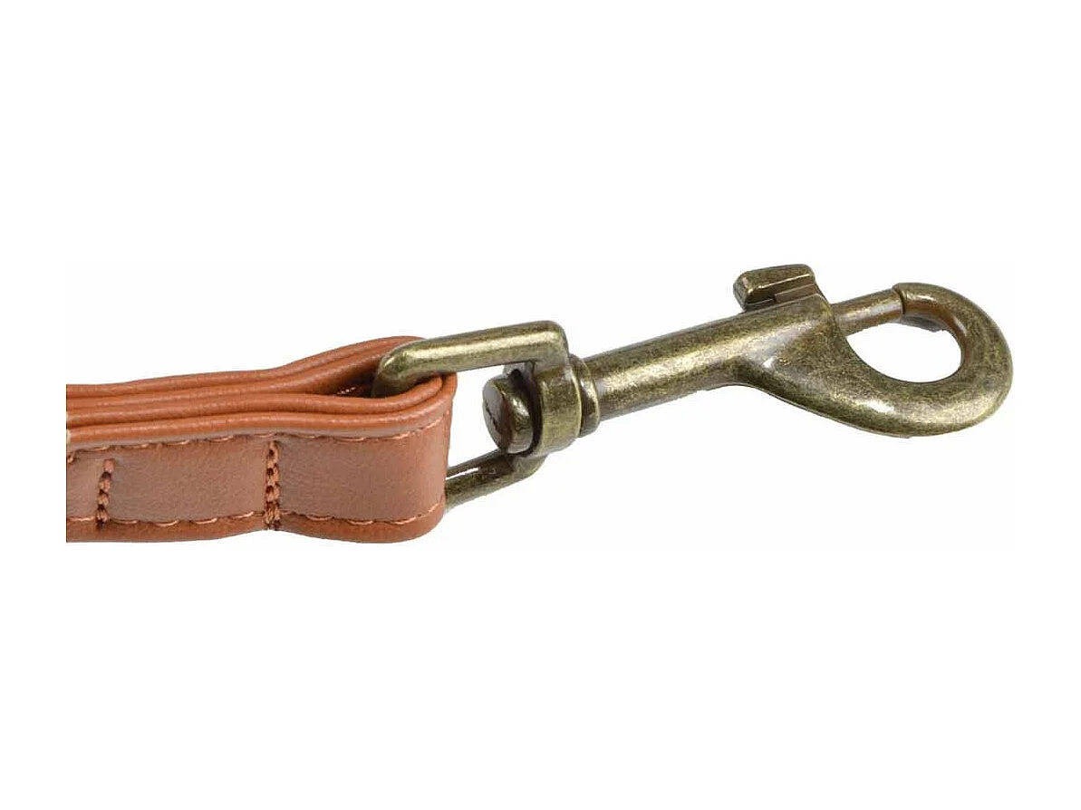 Laisse & Distributeur de Sacs Chien "Wooly" 125cm Cognac