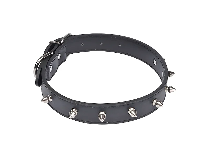 Collier Fantaisie pour Chien "Pics" 55cm Noir