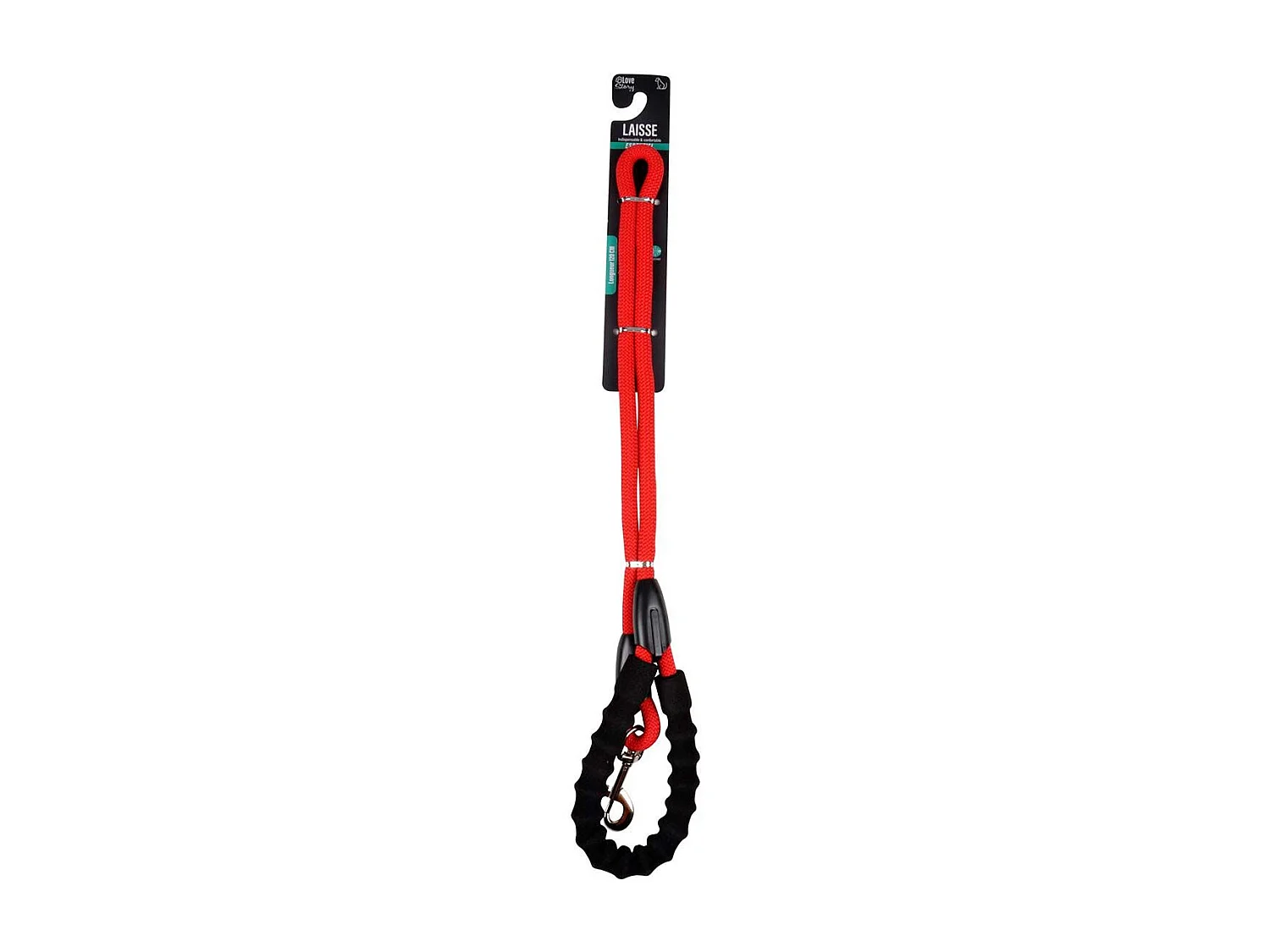 Laisse pour Chien "Corde" 120cm Rouge