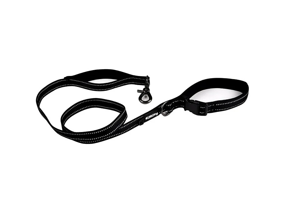 Laisse pour Chien "Double Poignées" 150cm Noir