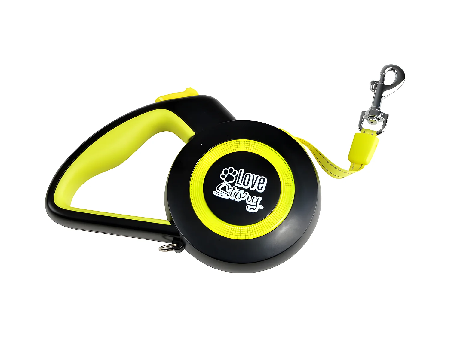 Laisse Rétractable Chien "Réfléchissant" 16cm Jaune