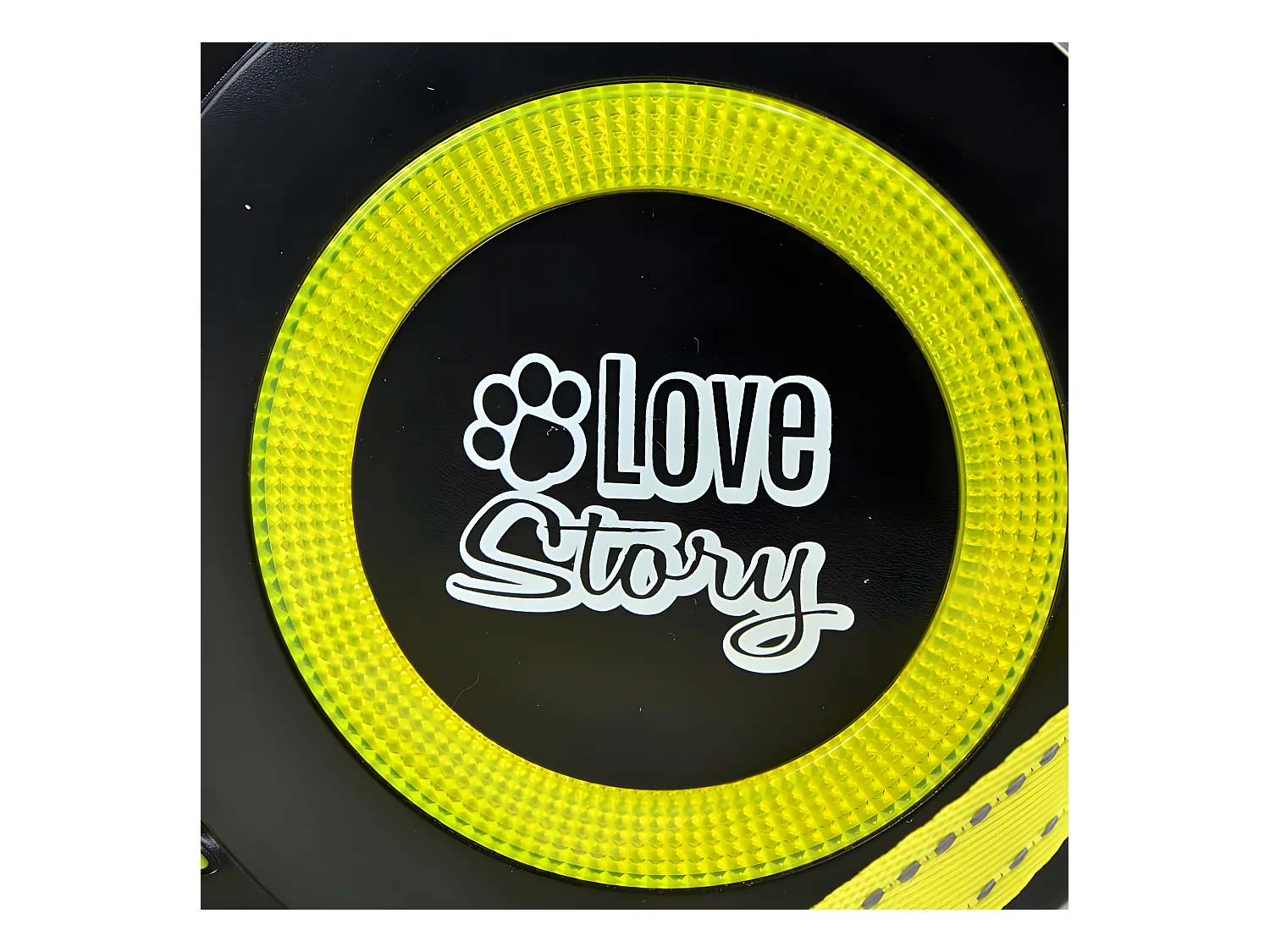 Laisse Rétractable Chien "Réfléchissant" 16cm Jaune