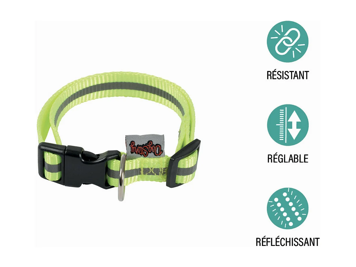 Collier Pour Chien "Bande Réfléchissante" 45cm Jaune