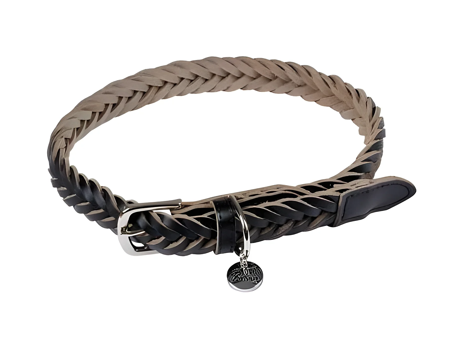 Collier pour Chien Réglable "Tressé" 50-70cm Noir