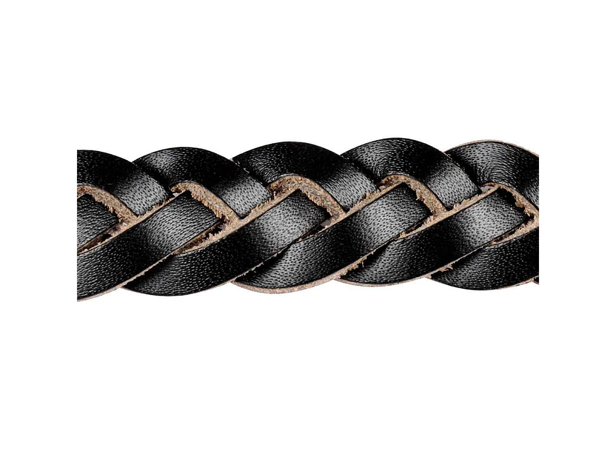 Collier pour Chien Réglable "Tressé" 50-70cm Noir