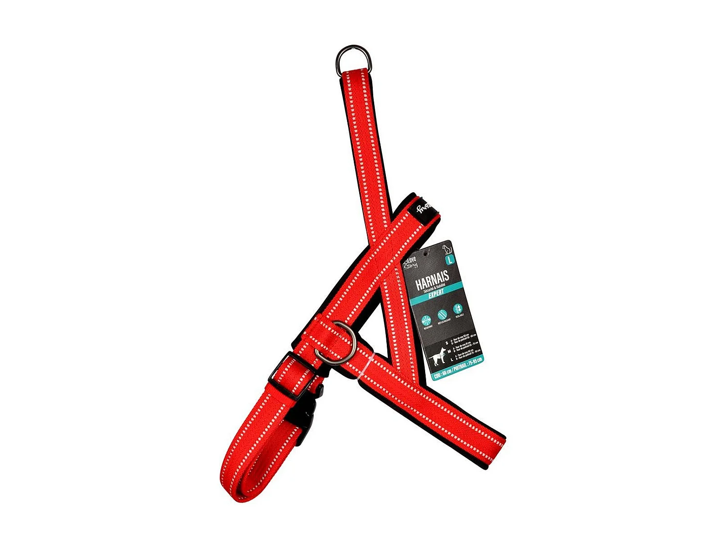 Harnais Norvégien "Expert Réglable" 95cm Rouge