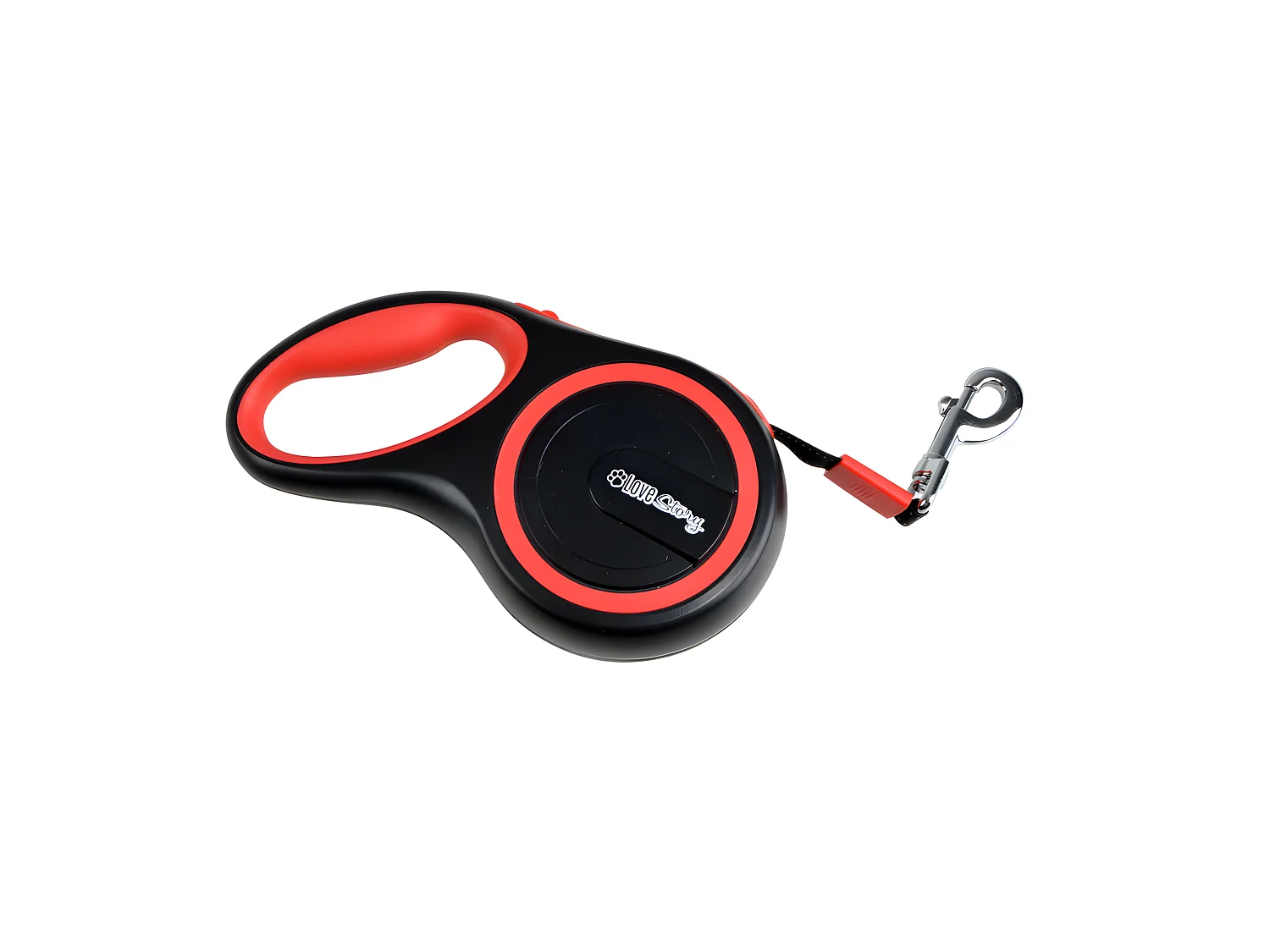 Laisse Rétractable Chien "Résistante" 16cm Rouge