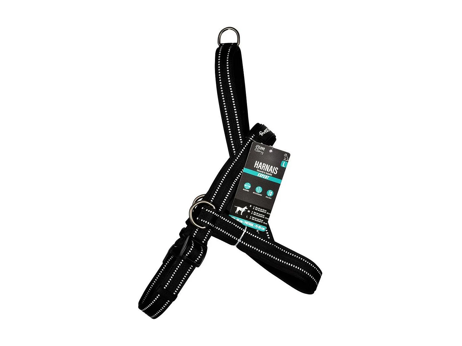 Harnais Norvégien "Expert Réglable" 95cm Noir