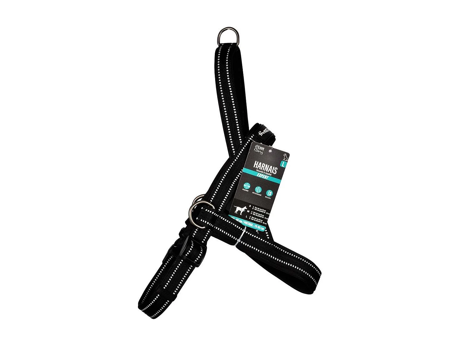 Harnais Norvégien "Expert Réglable" 95cm Noir