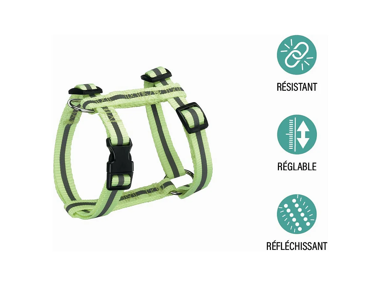 Harnais pour Chien "Réfléchissant" 50cm Jaune