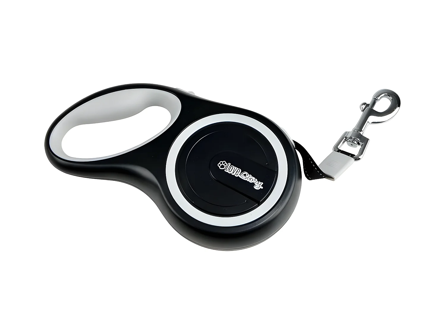 Laisse Rétractable Chien "Résistante" 16cm Blanc