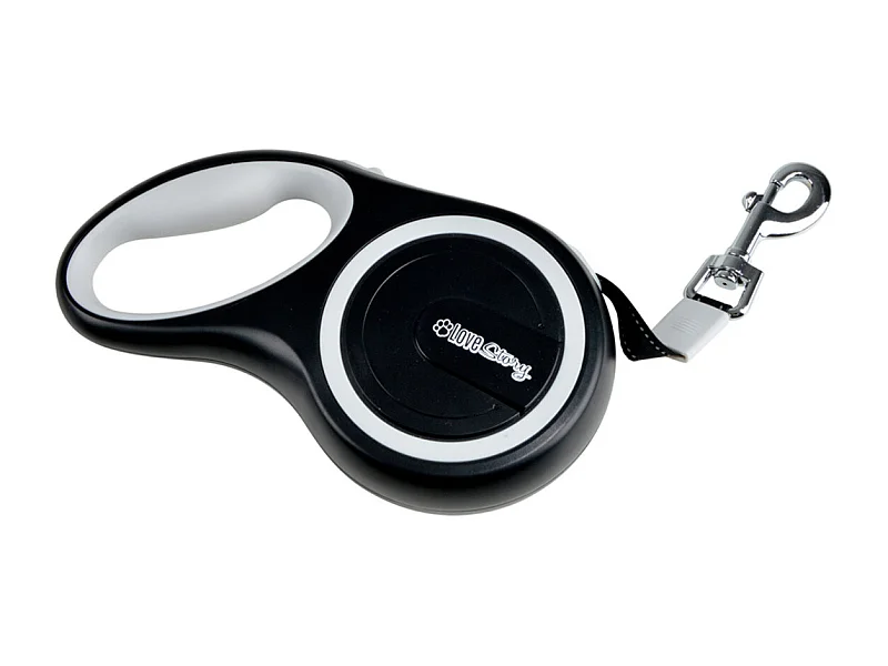 Laisse Rétractable Chien "Résistante" 16cm Blanc