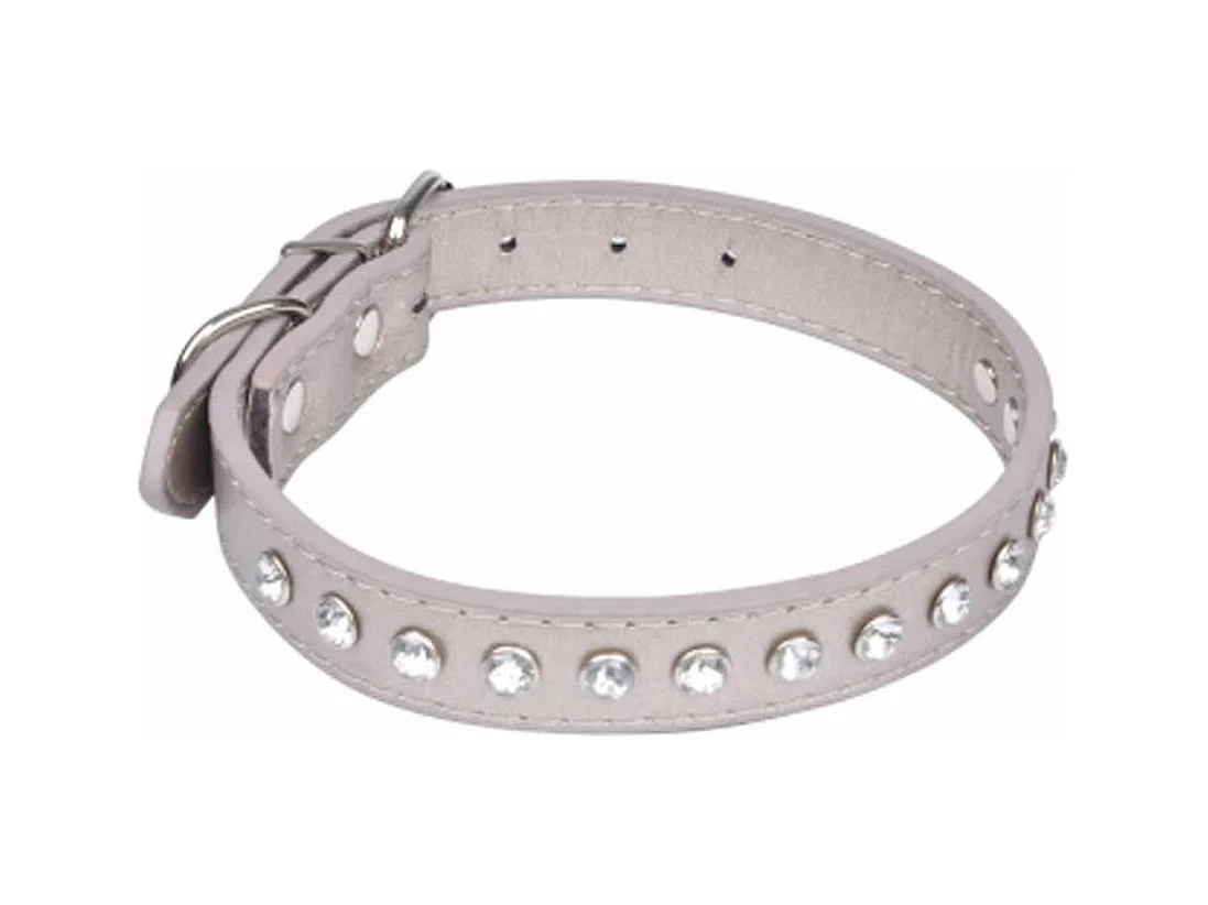 Collier Fantaisie pour Chien "Strass" 45cm Gris