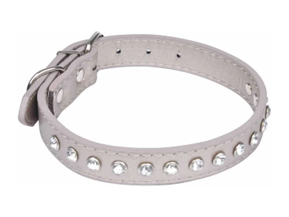 Collier Fantaisie pour Chien "Strass" 45cm Gris
