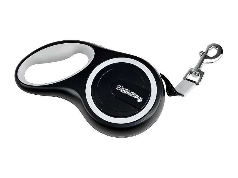 Laisse Rétractable Chien "Résistante" 20cm Blanc