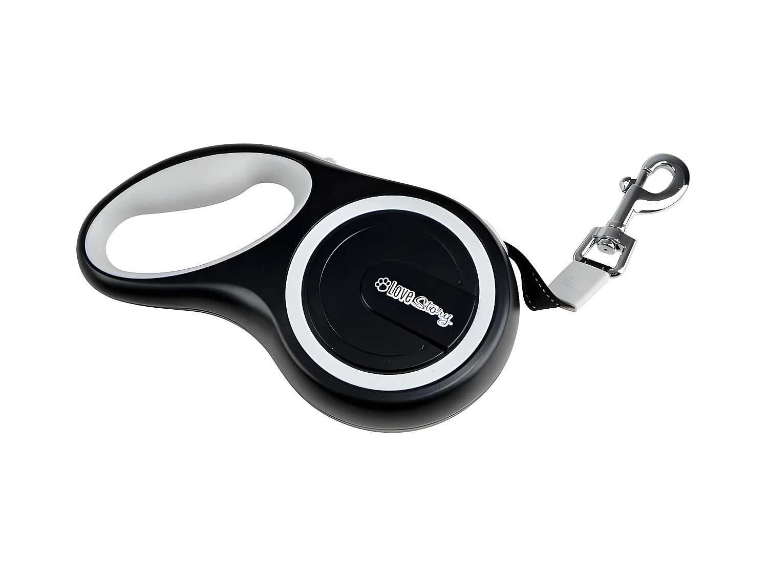 Laisse Rétractable Chien "Résistante" 20cm Blanc