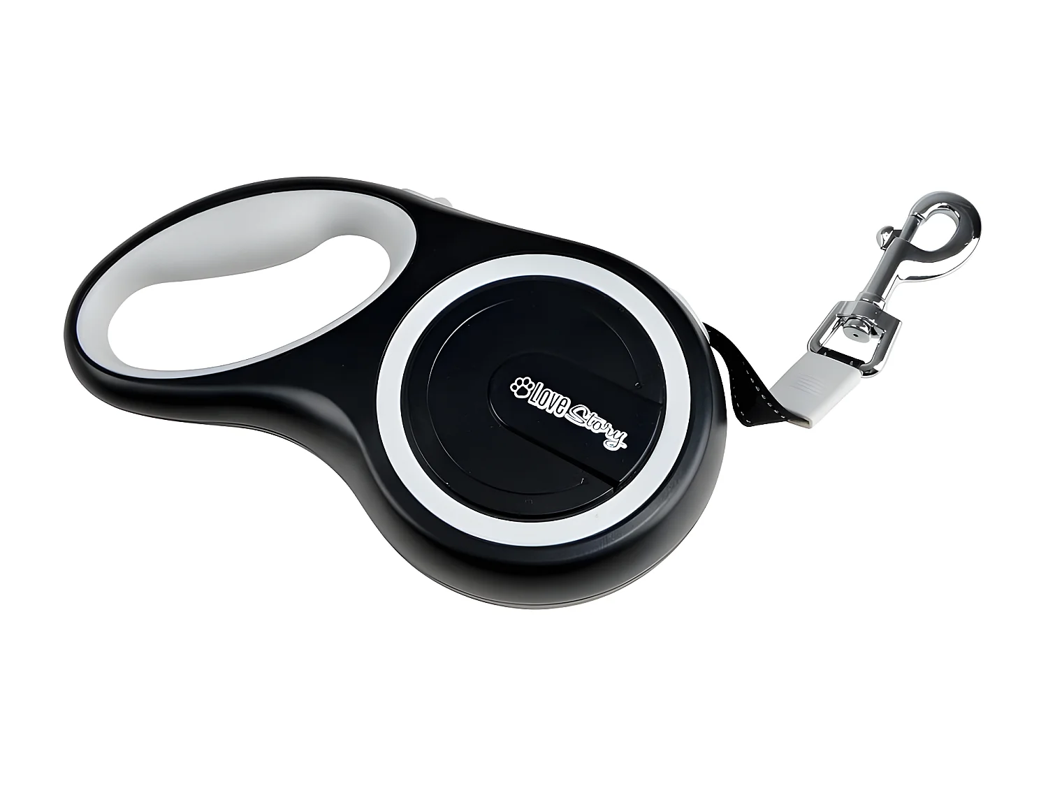 Laisse Rétractable Chien "Résistante" 20cm Blanc