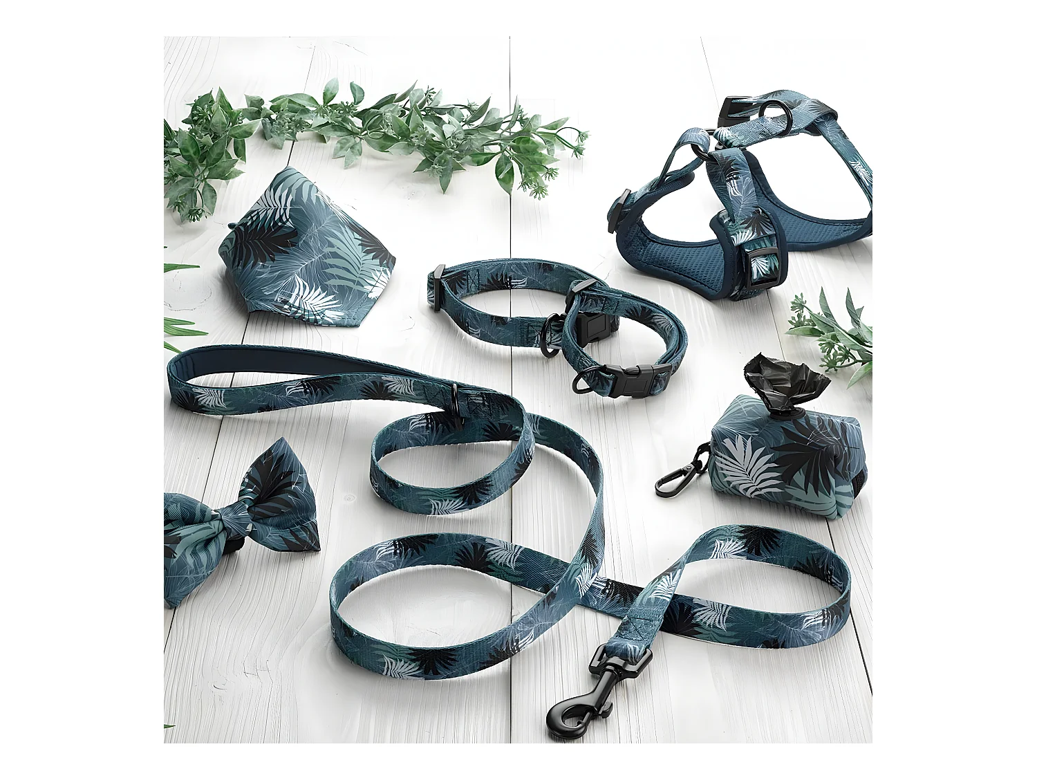 Collier pour Chien Réglable "Eden" 35cm Bleu