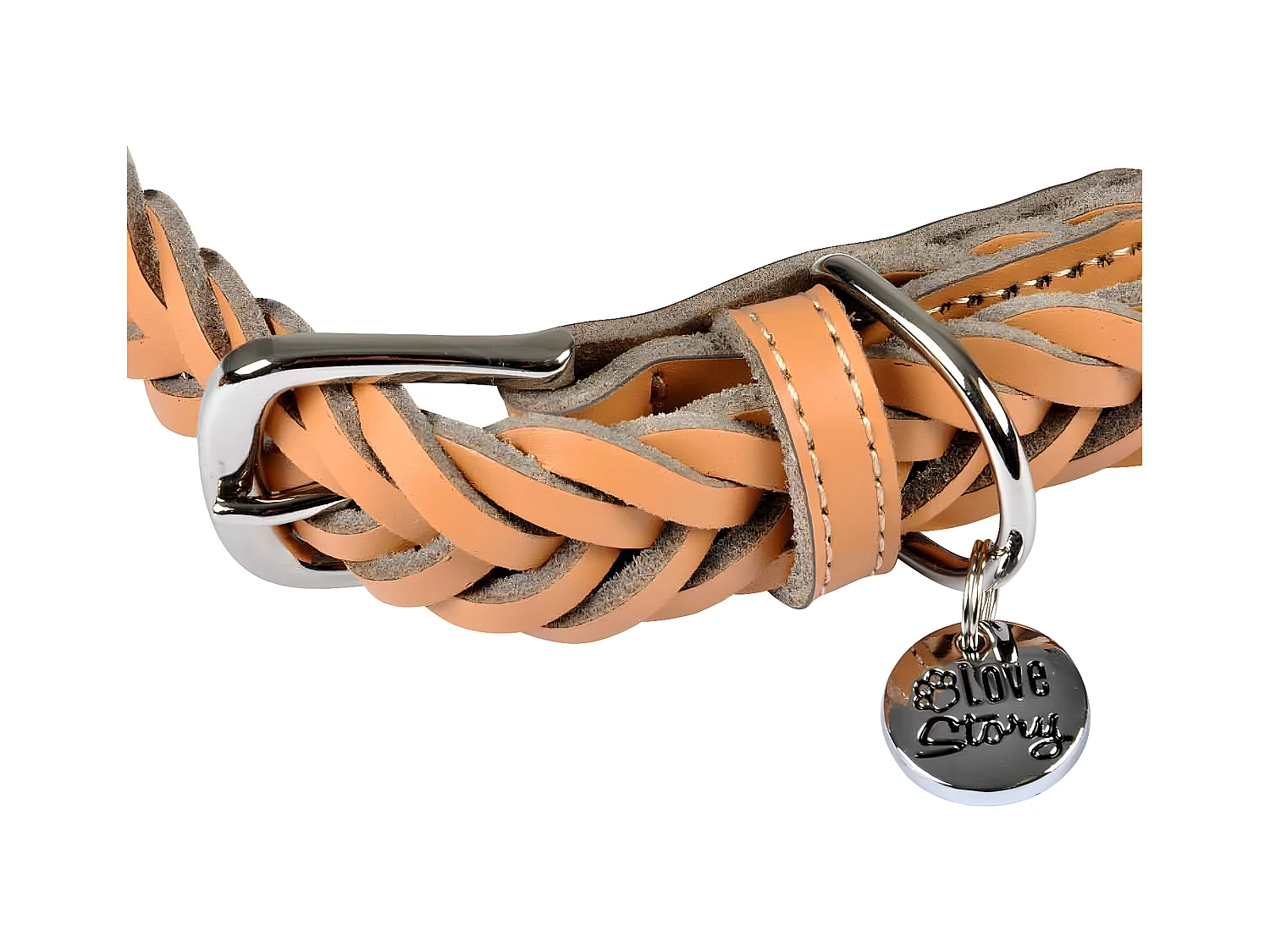 Collier pour Chien Réglable "Tressé" 30-45cm Naturel