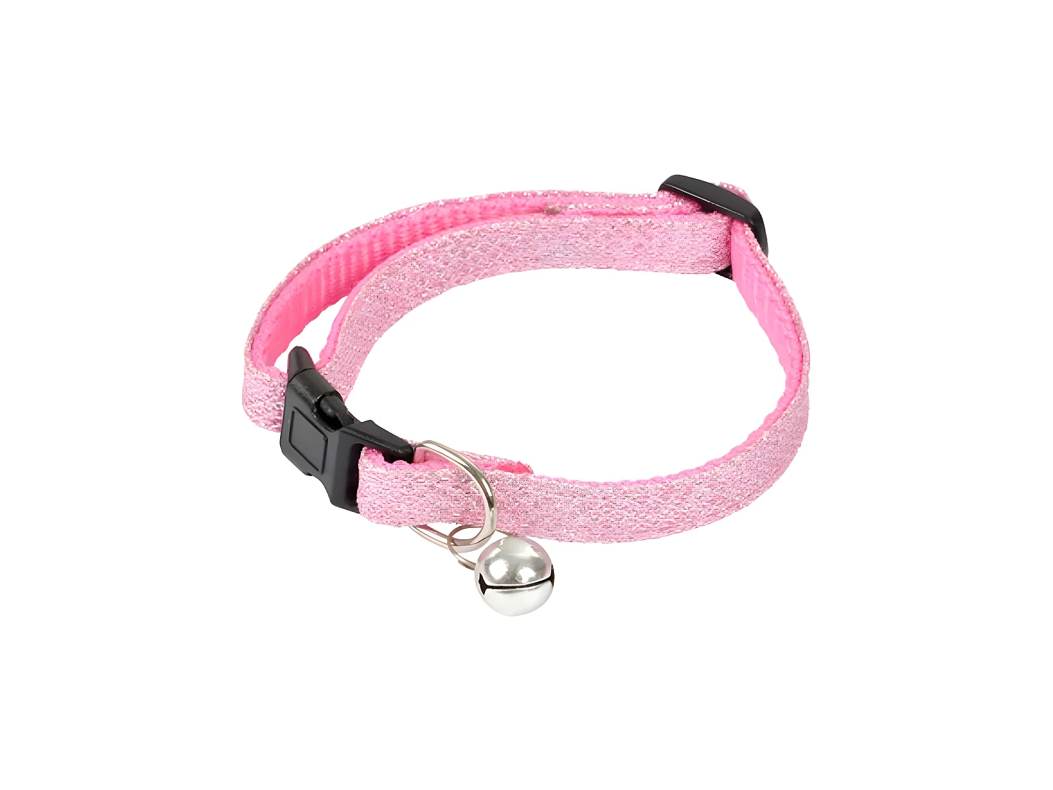 Collier pour Chat avec Grelot "Glitter" 30cm Rose