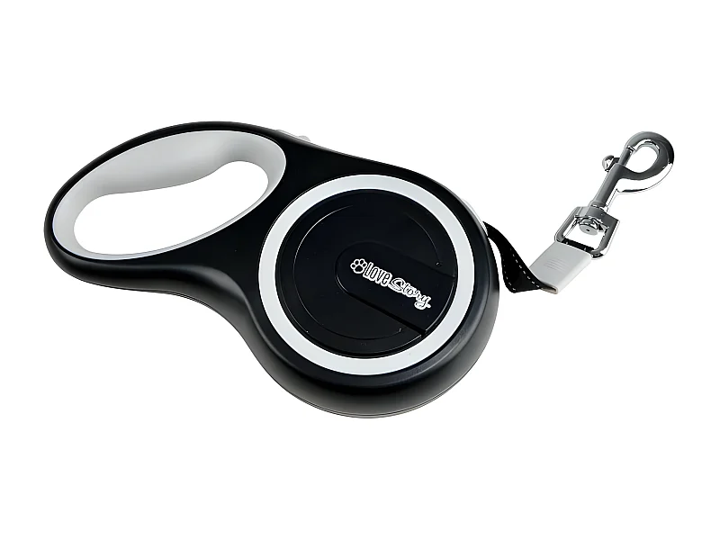 Laisse Rétractable Chien "Résistante" 17cm Blanc