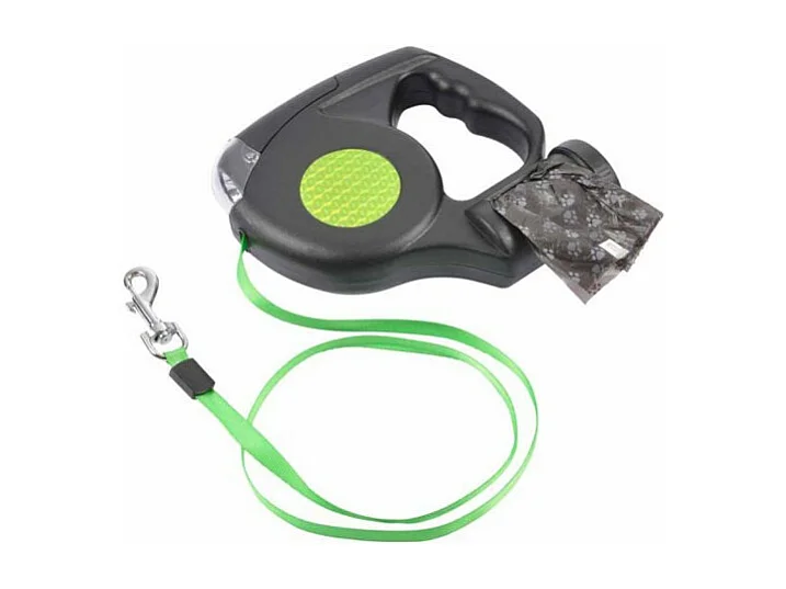 Laisse Automatique pour Chien "3 en 1" 5m Noir