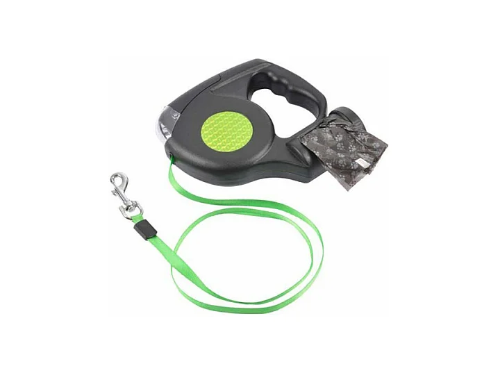 Laisse Automatique pour Chien "3 en 1" 5m Noir