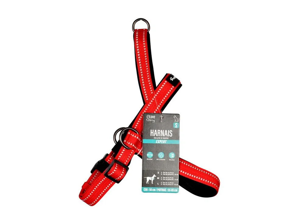 Harnais Norvégien "Expert Réglable" 65cm Rouge