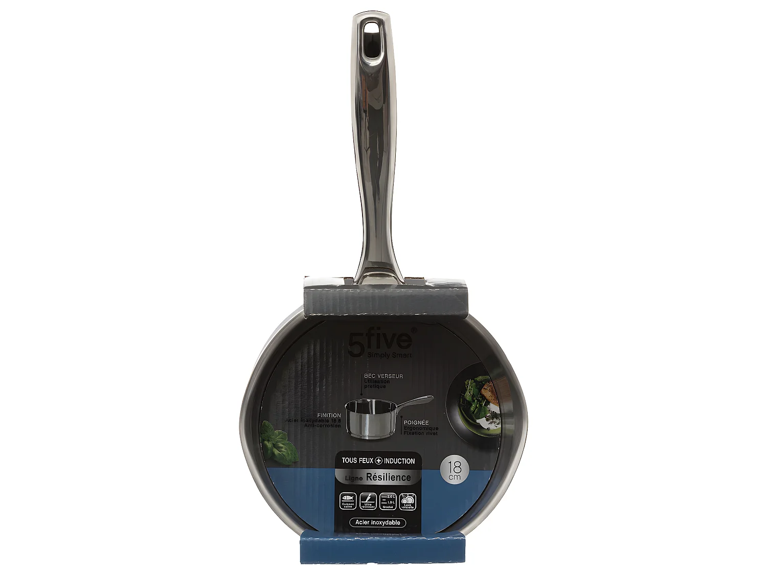 Casserole en Inox "Résilience" 18cm Argent