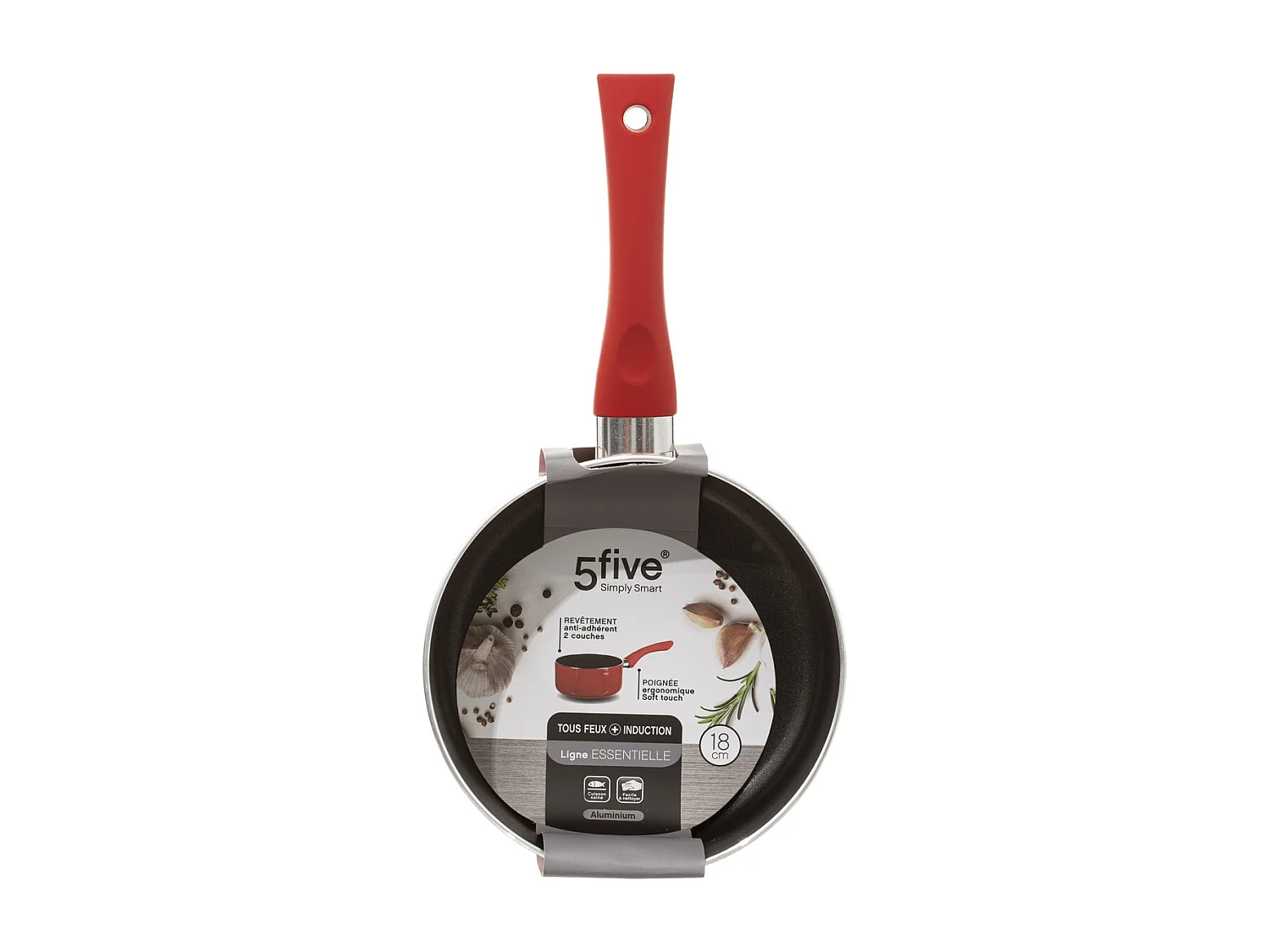 Casserole en Alumunium "Essentielle" 18cm Rouge