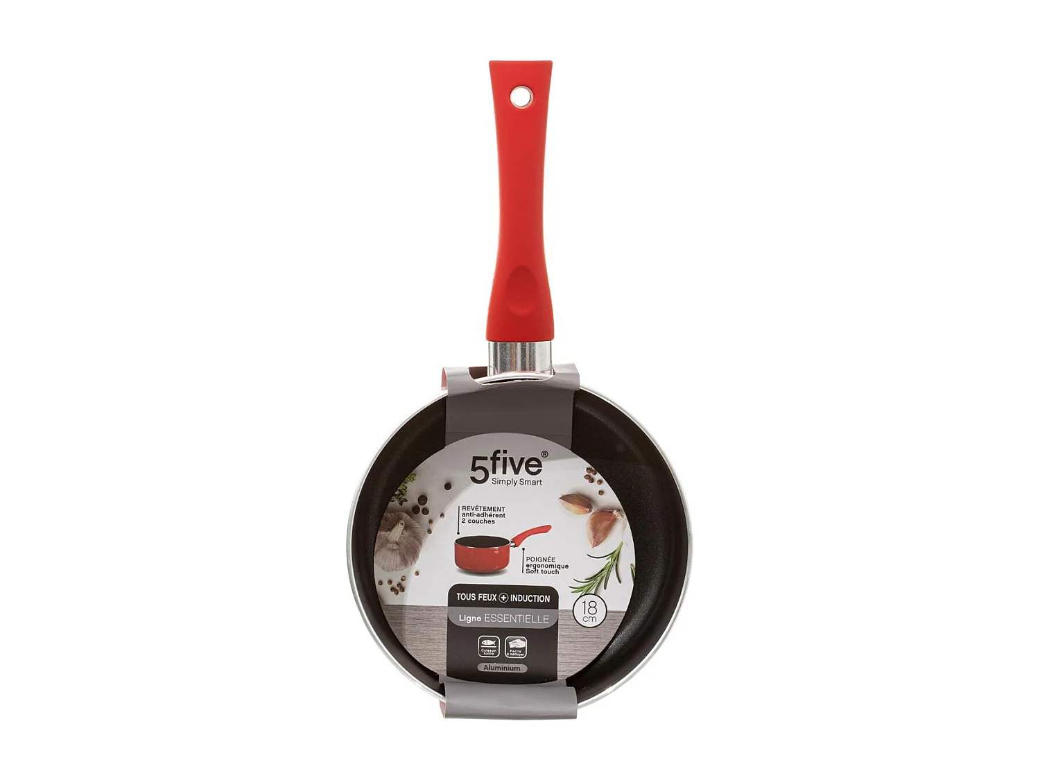 Casserole en Alumunium "Essentielle" 18cm Rouge