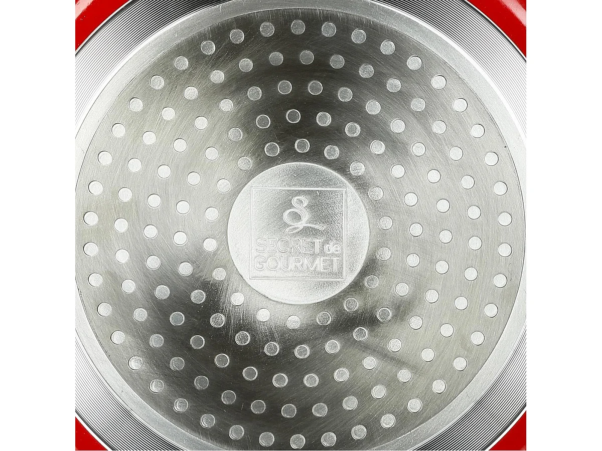 Casserole en Alumunium "Essentielle" 18cm Rouge