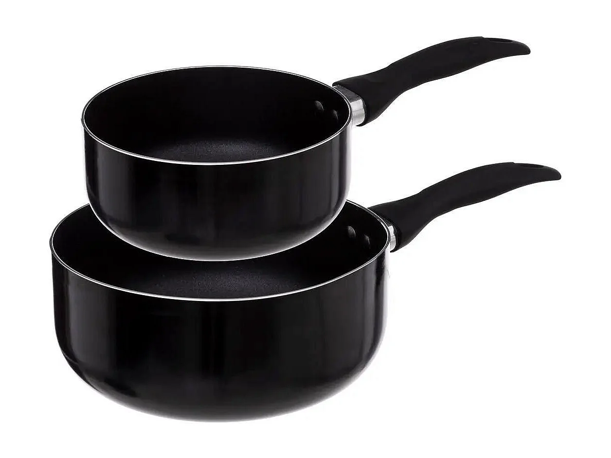 Lot de 2 Casseroles "Aluminium" 20cm Noir