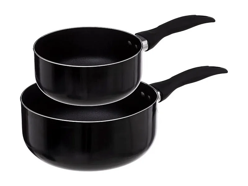 Lot de 2 Casseroles "Aluminium" 20cm Noir