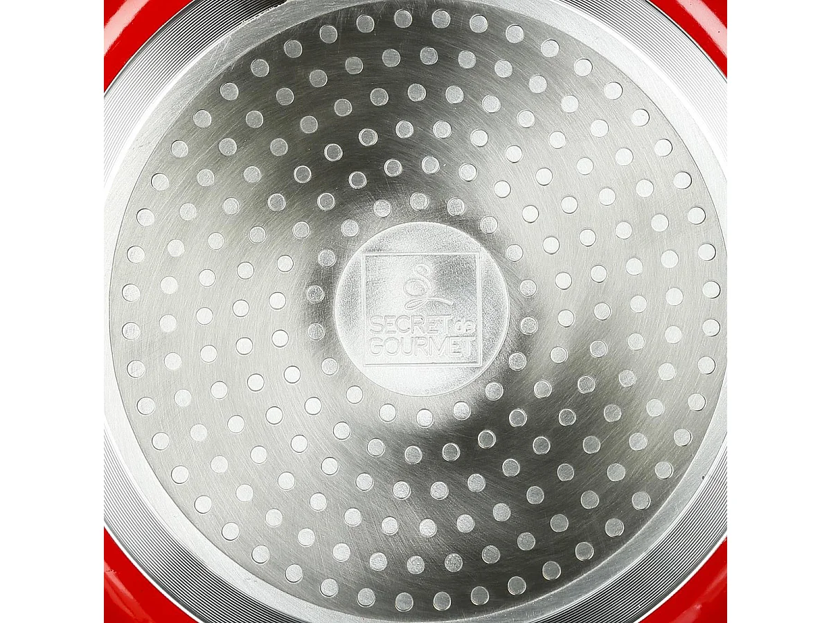 Casserole en Aluminium "Essentielle" 20cm Rouge