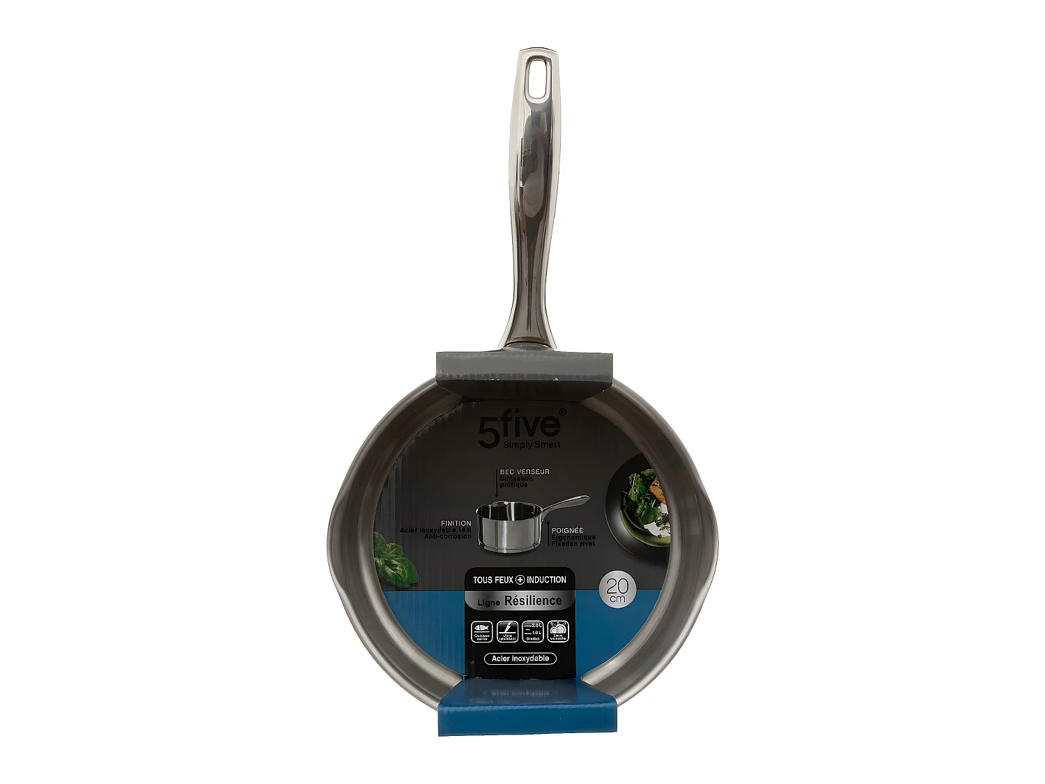 Casserole en Inox "Résilience" 20cm Argent