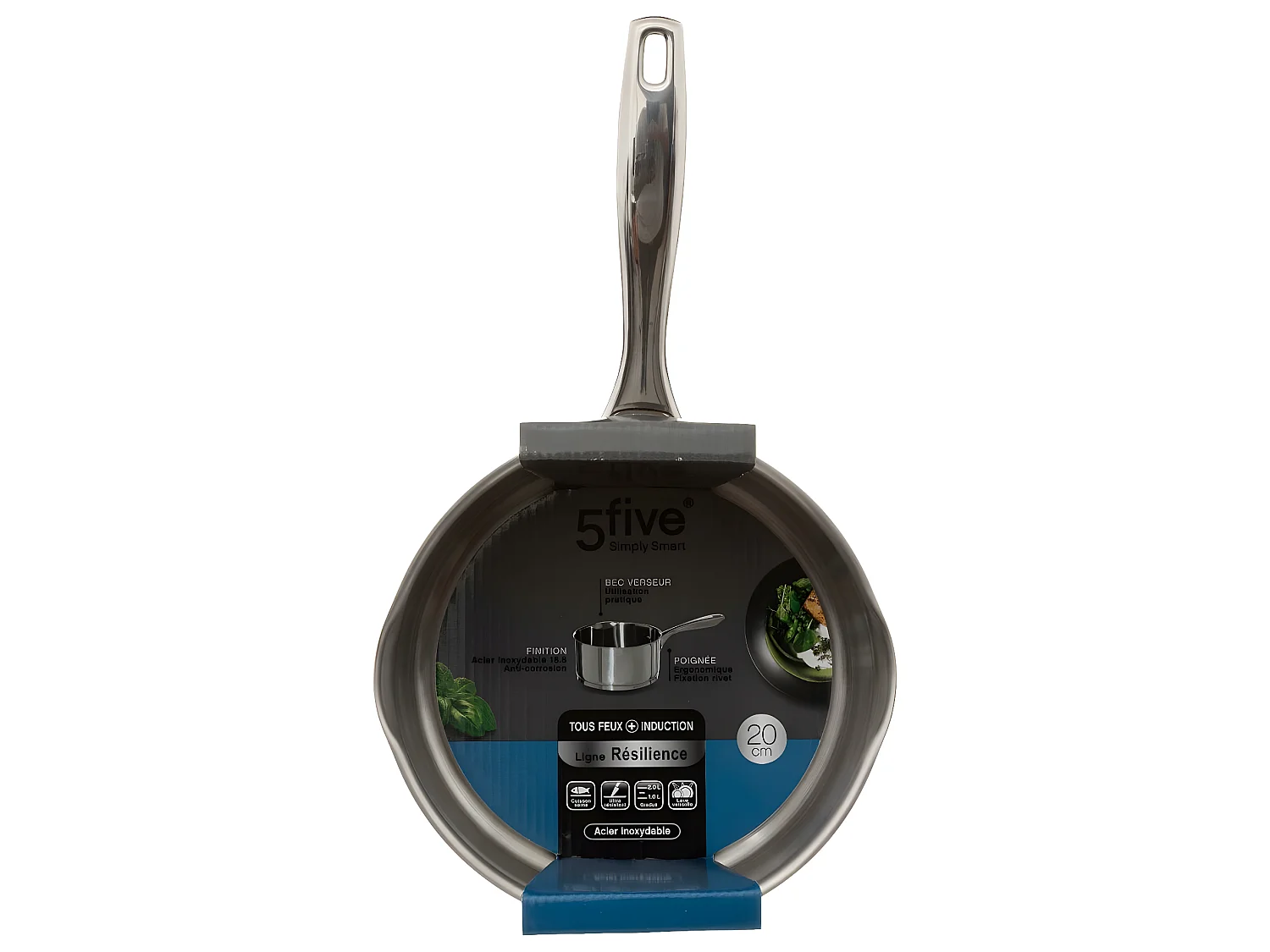 Casserole en Inox "Résilience" 20cm Argent