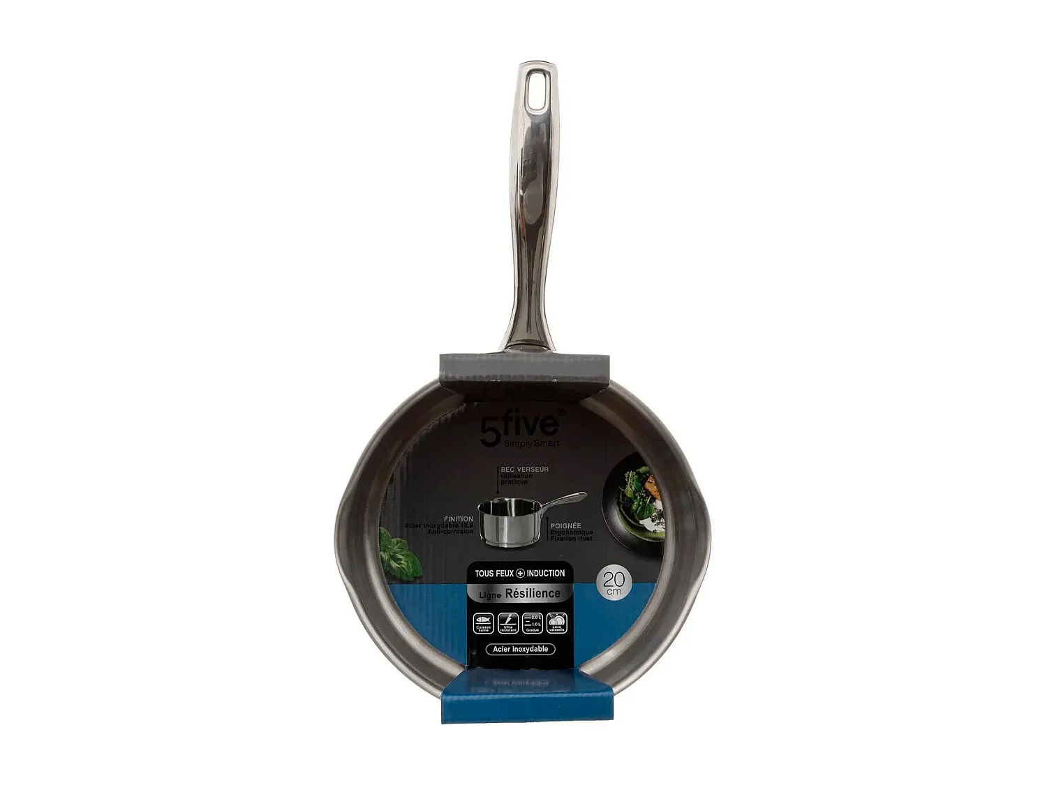 Casserole en Inox "Résilience" 20cm Argent