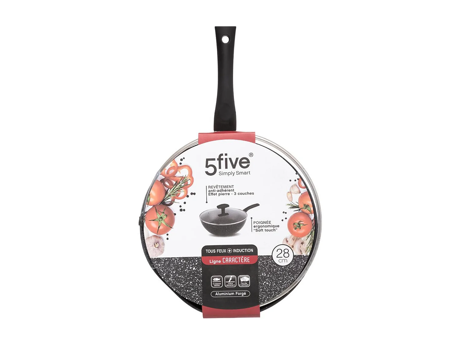 Sauteuse en Aluminium "Couvercle" 28cm Noir