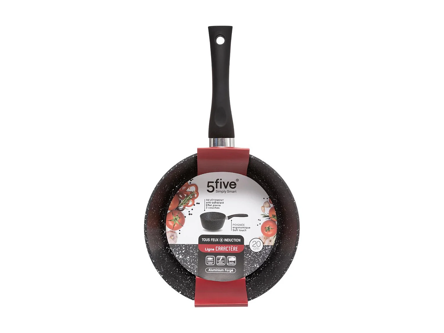 Casserole en Aluminium "Pierre" 20cm Noir