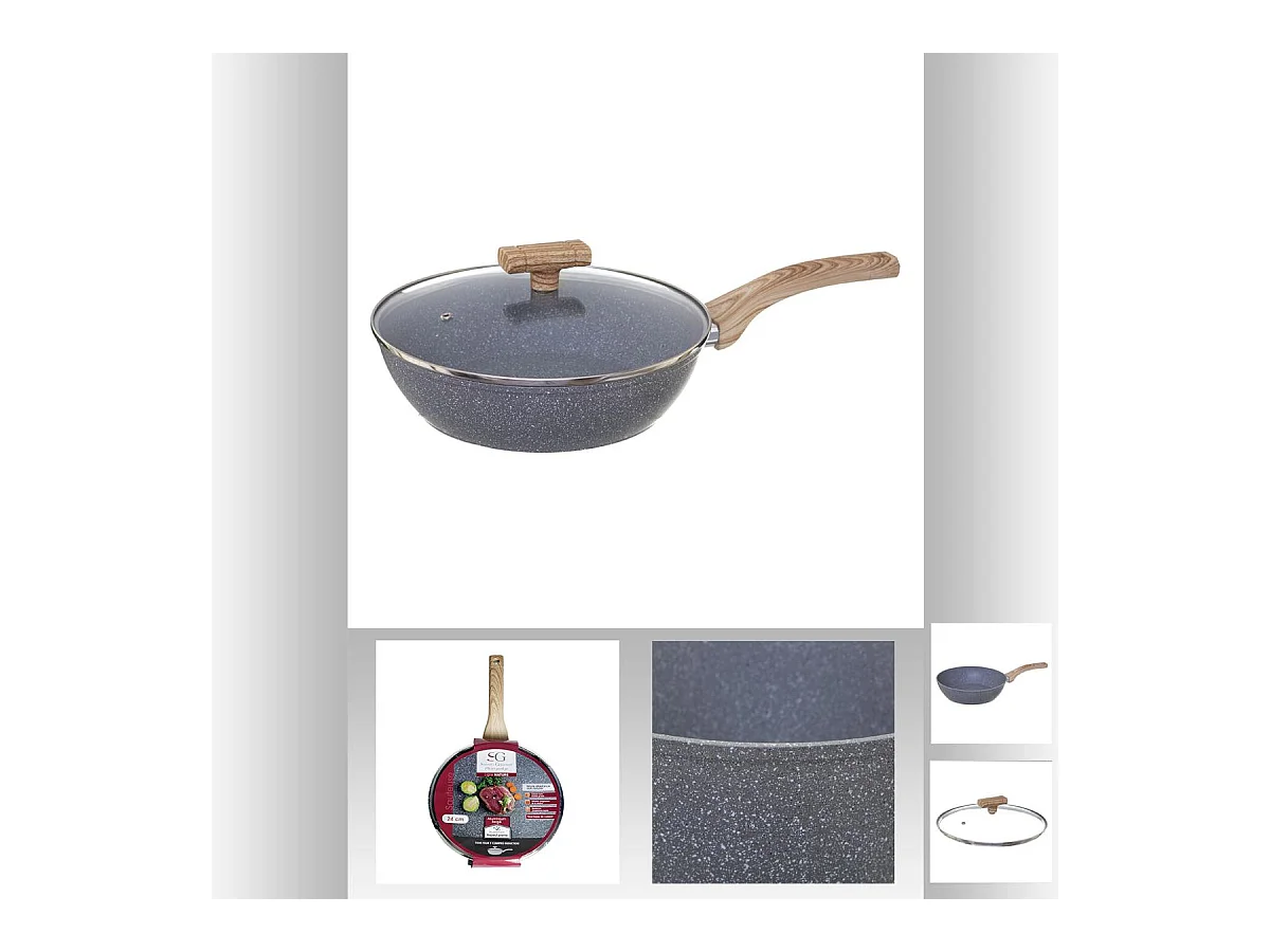 Sauteuse en Aluminium "Nature" 24cm Gris