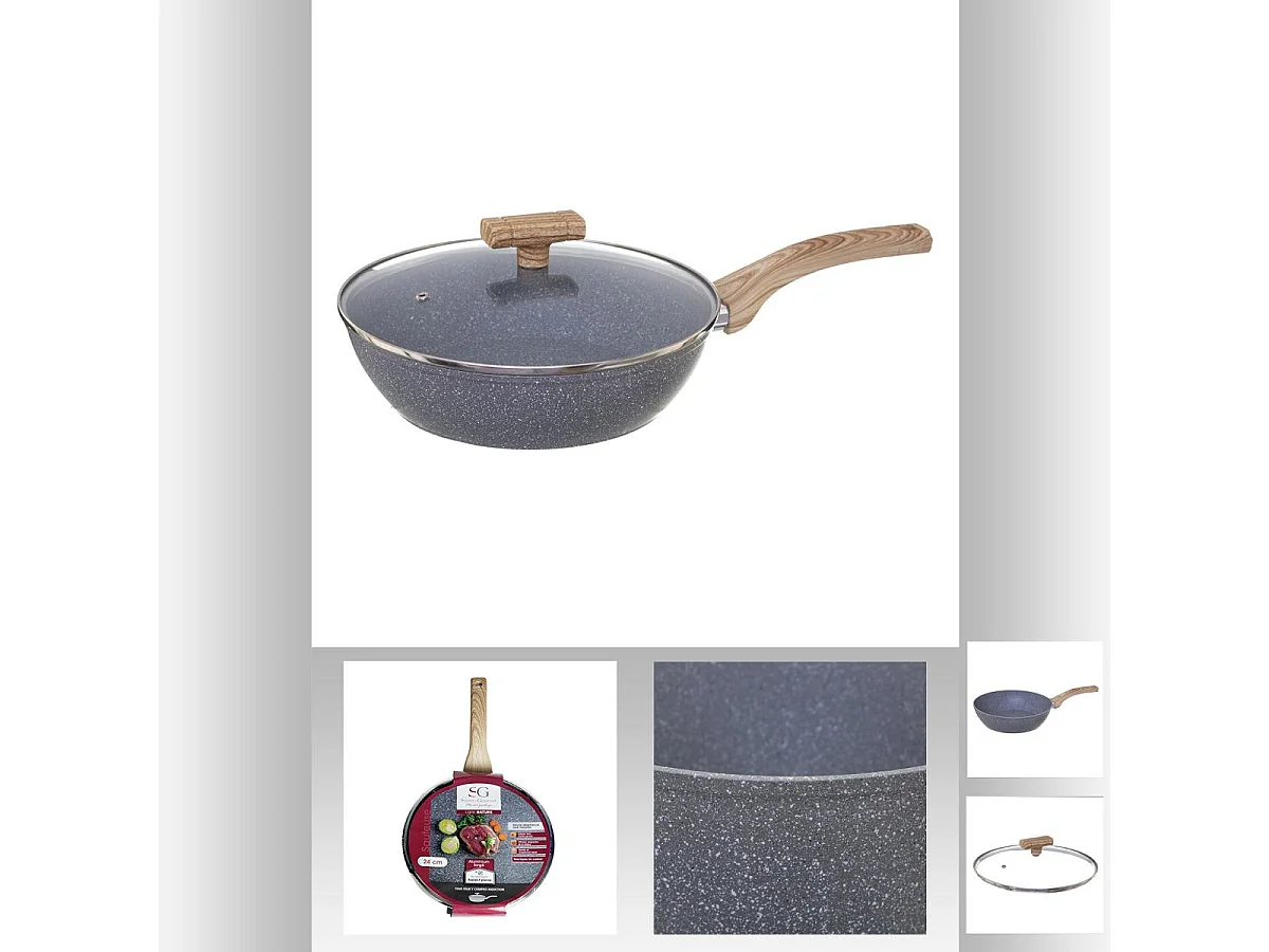 Sauteuse en Aluminium "Nature" 24cm Gris