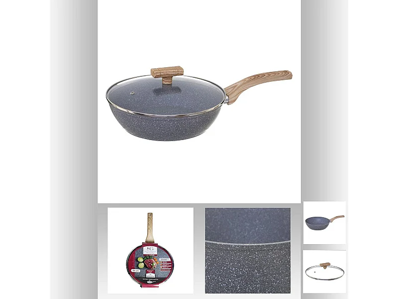 Sauteuse en Aluminium "Nature" 24cm Gris