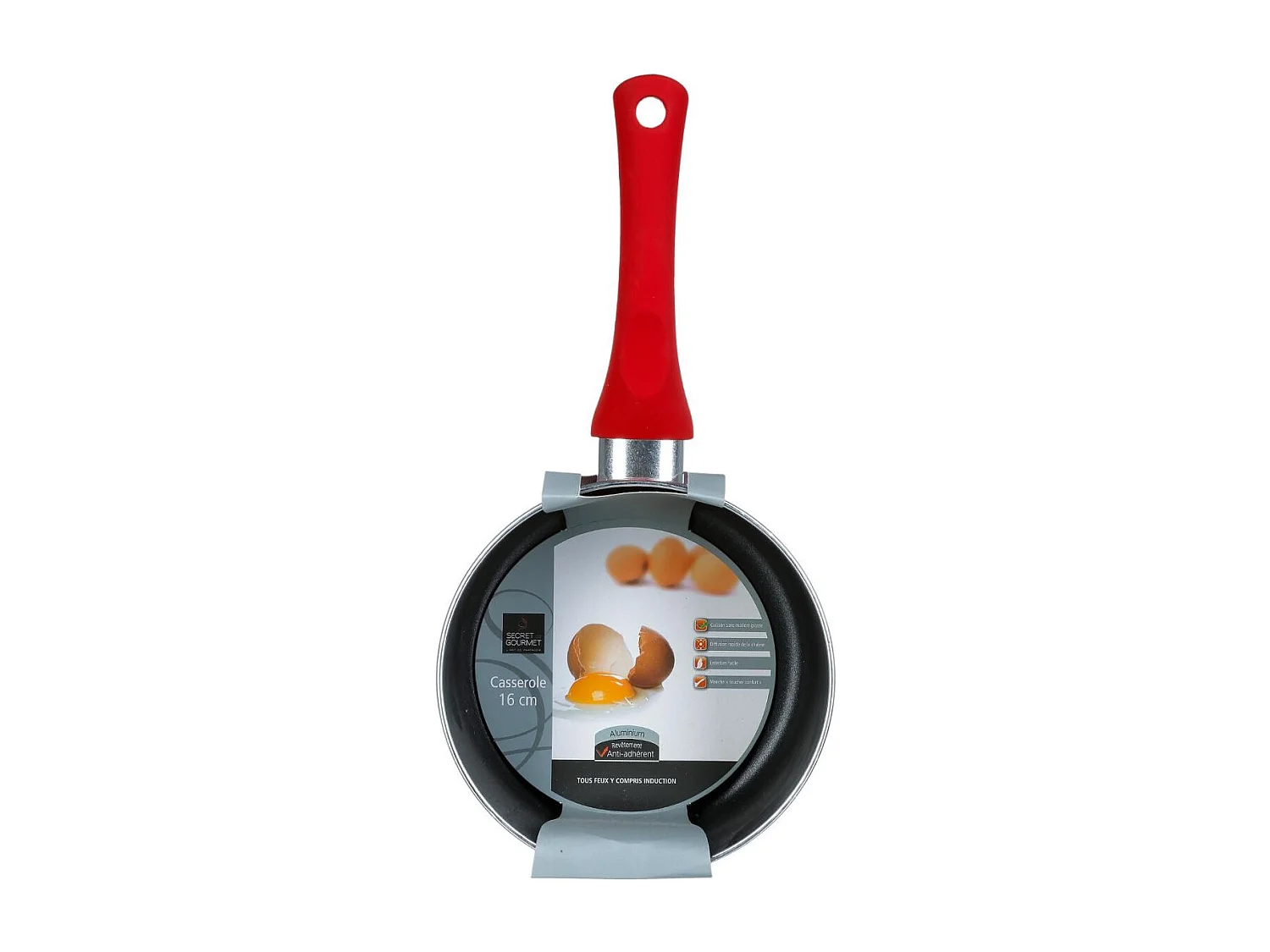 Casserole en Alumunium "Essentielle" 16cm Rouge