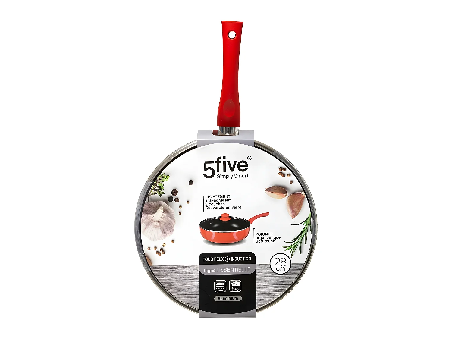 Sauteuse en Alumunium "Essentielle" 28cm Rouge