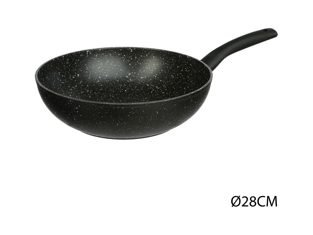 Wok en Aluminium "Pierre" 28cm Noir