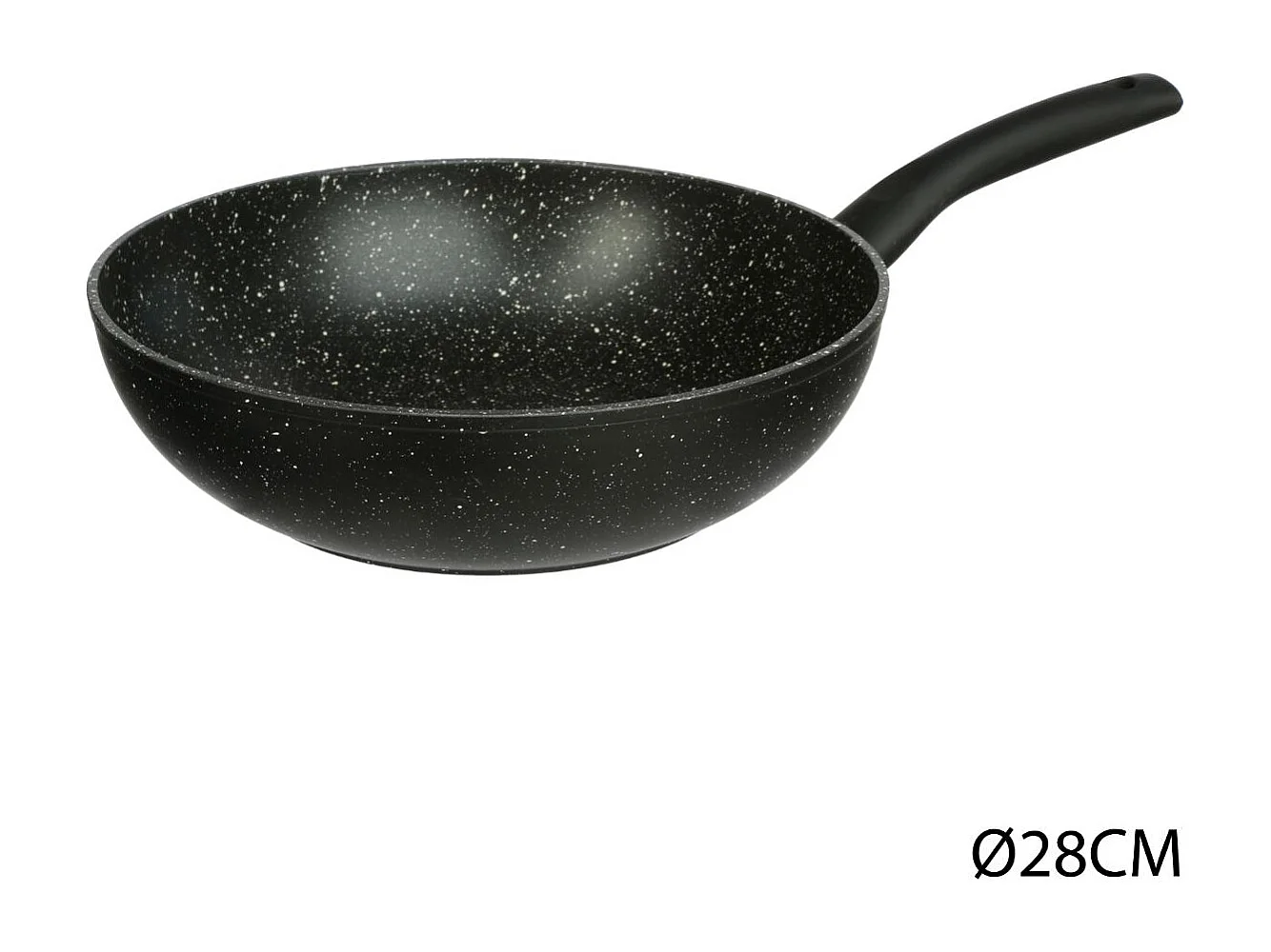 Wok en Aluminium "Pierre" 28cm Noir