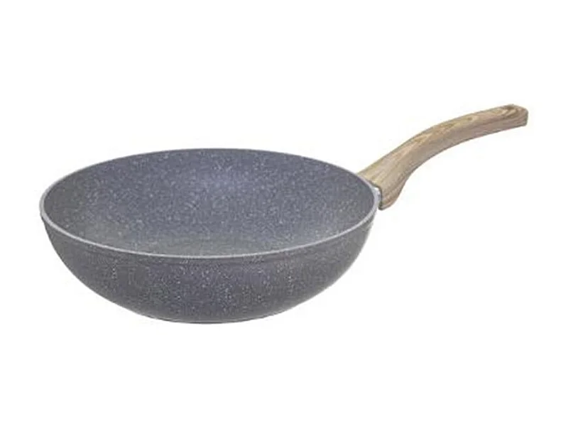 Wok en Aluminium "Nature" 28cm Gris